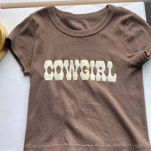 This is a brandy Melville (John Galt) brown Ashley cowgirl top ,